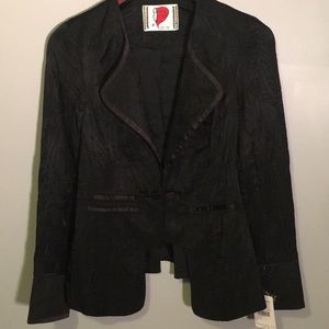 NWT Free People crinkle tuxedo jacket